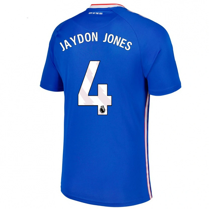 Danxen Barn Jaydon Jones #4 Blå Vit Bortatröja Matchtröjor 2025/26 Tröjor T-Tröja