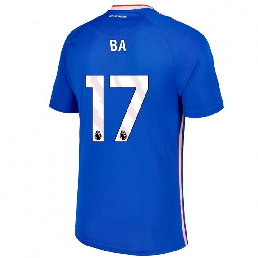 Danxen Barn Abdoullah Ba #17 Blå Vit Bortatröja Matchtröjor 2025/26 Tröjor T-Tröja
