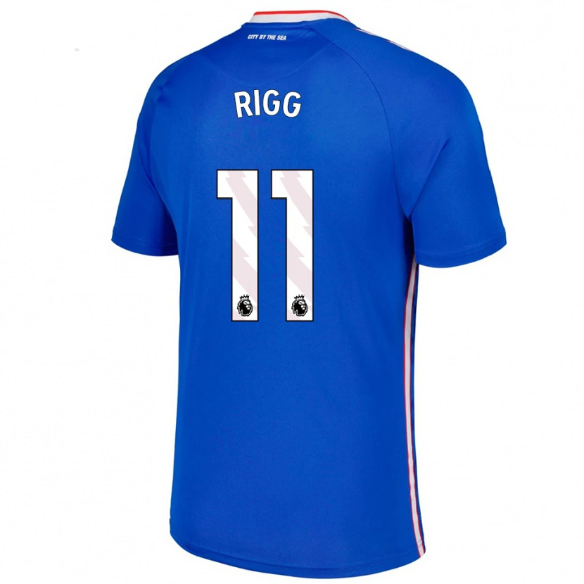 Danxen Barn Chris Rigg #11 Blå Vit Bortatröja Matchtröjor 2025/26 Tröjor T-Tröja