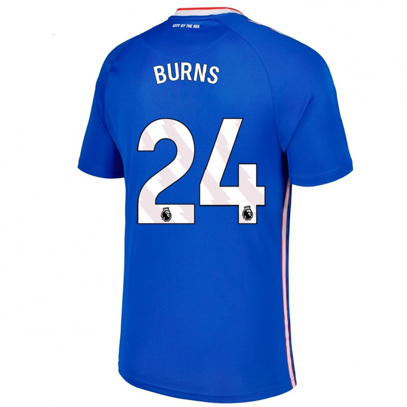 Danxen Barn Matthew Burns #24 Blå Vit Bortatröja Matchtröjor 2025/26 Tröjor T-Tröja