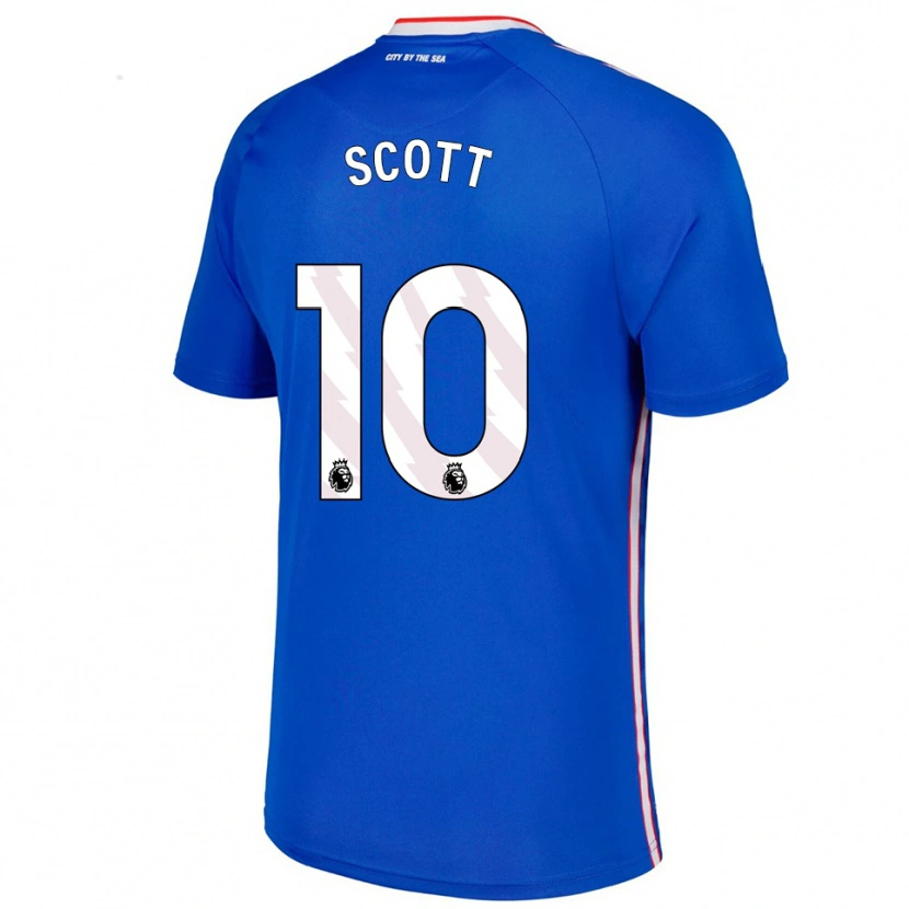 Danxen Barn Felix Scott #10 Blå Vit Bortatröja Matchtröjor 2025/26 Tröjor T-Tröja