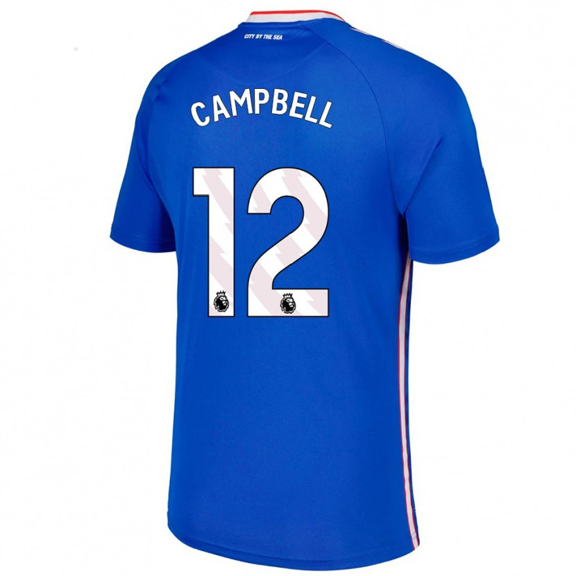 Danxen Barn Lewis Campbell #12 Blå Vit Bortatröja Matchtröjor 2025/26 Tröjor T-Tröja