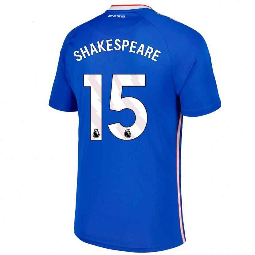 Danxen Barn Caleb Shakespeare #15 Blå Vit Bortatröja Matchtröjor 2025/26 Tröjor T-Tröja