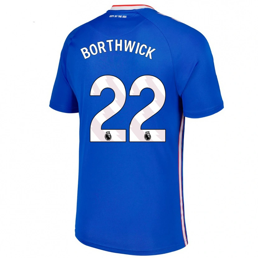 Danxen Barn Megan Borthwick #22 Blå Vit Bortatröja Matchtröjor 2025/26 Tröjor T-Tröja