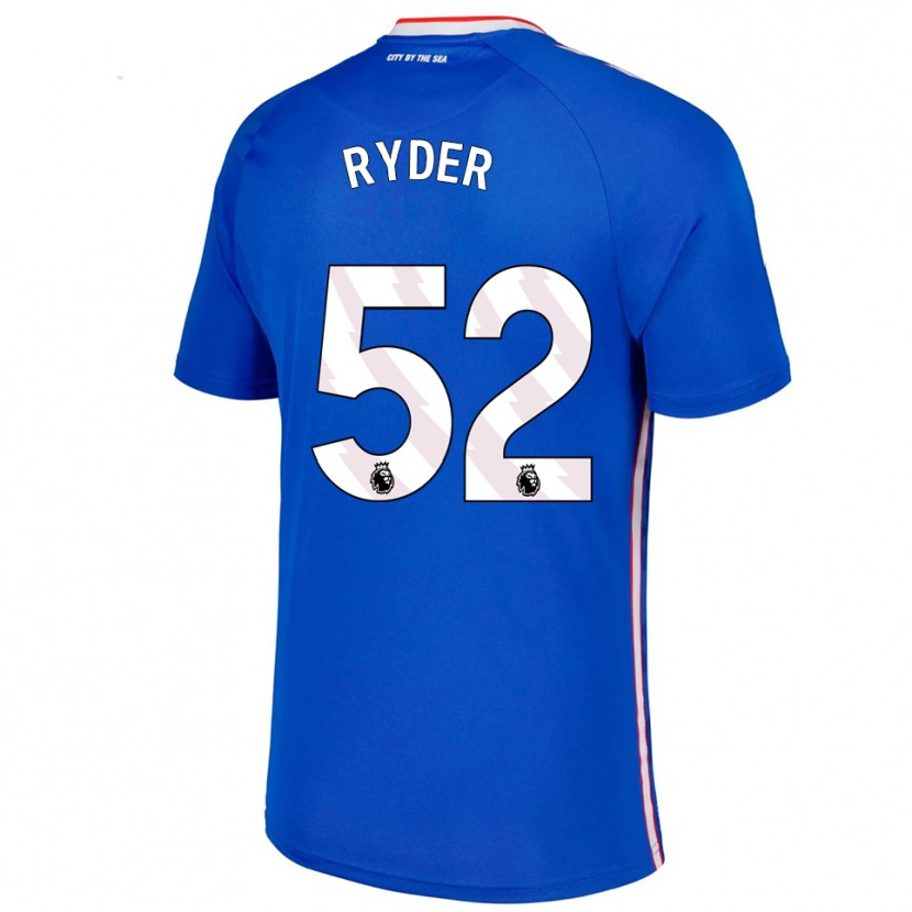 Danxen Barn Joe Ryder #52 Blå Vit Bortatröja Matchtröjor 2025/26 Tröjor T-Tröja