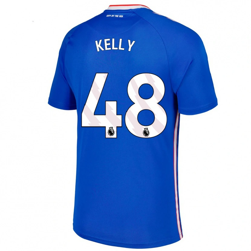 Danxen Barn Caden Kelly #48 Blå Vit Bortatröja Matchtröjor 2025/26 Tröjor T-Tröja