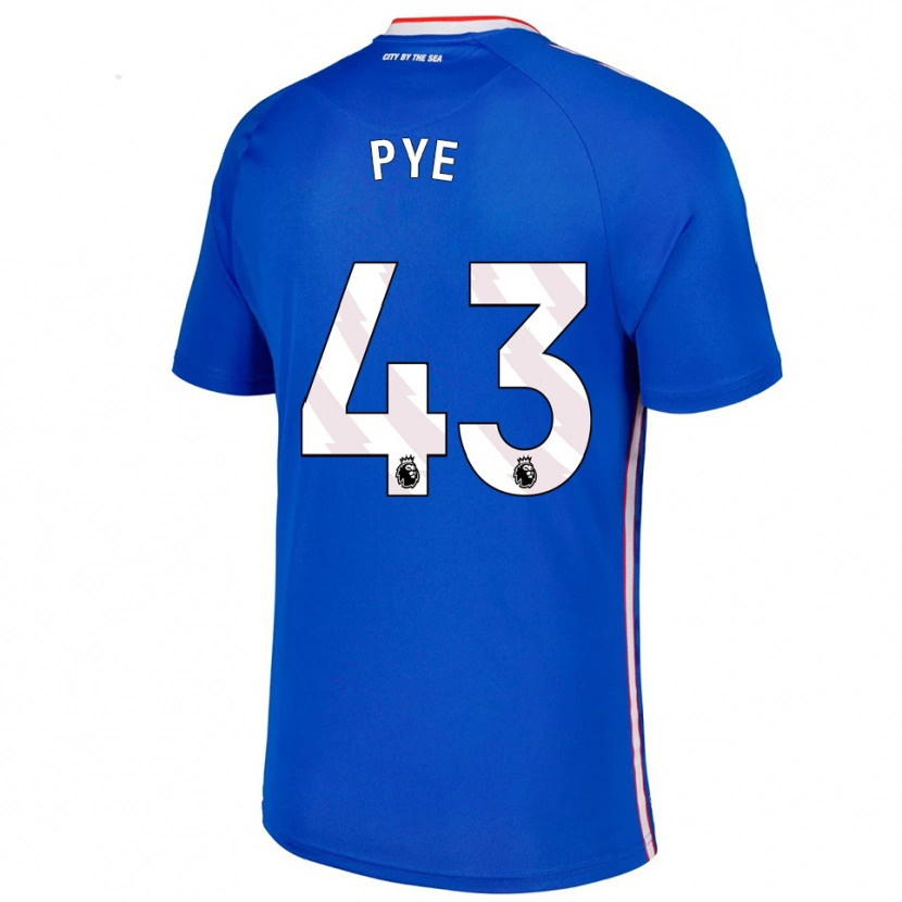 Danxen Barn Connor Pye #43 Blå Vit Bortatröja Matchtröjor 2025/26 Tröjor T-Tröja