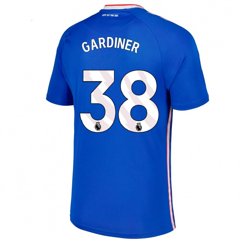 Danxen Barn Harry Gardiner #38 Blå Vit Bortatröja Matchtröjor 2025/26 Tröjor T-Tröja