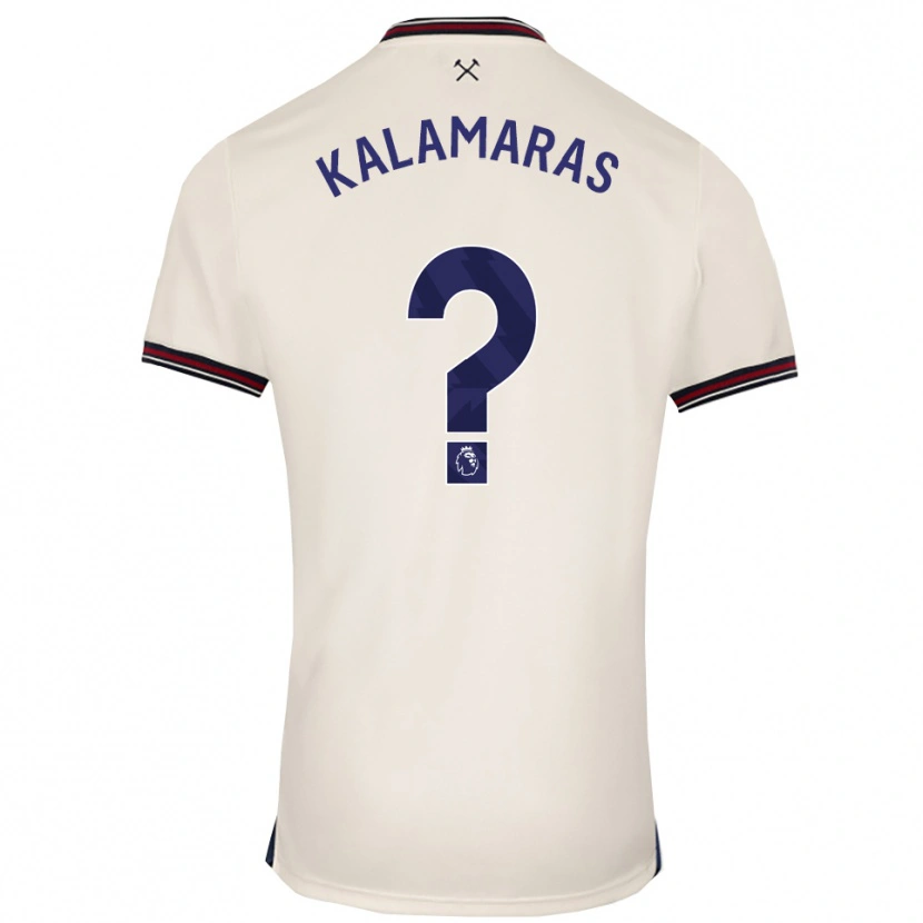 Danxen Barn Pablo Kalamaras #0 Benvit Bortatröja Matchtröjor 2025/26 Tröjor T-Tröja