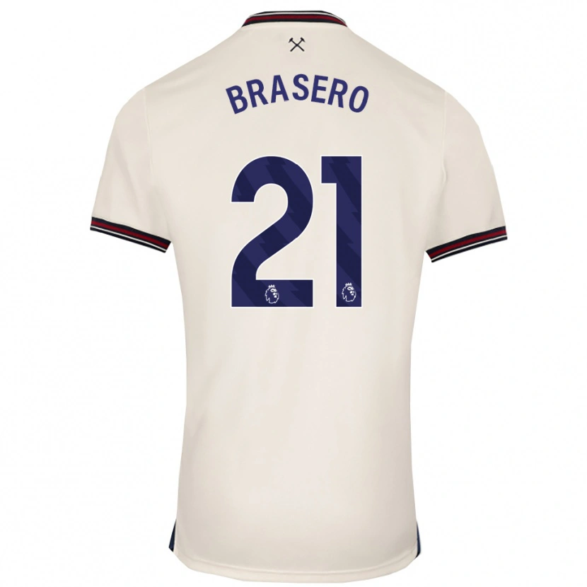 Danxen Barn Sarah Brasero #21 Benvit Bortatröja Matchtröjor 2025/26 Tröjor T-Tröja