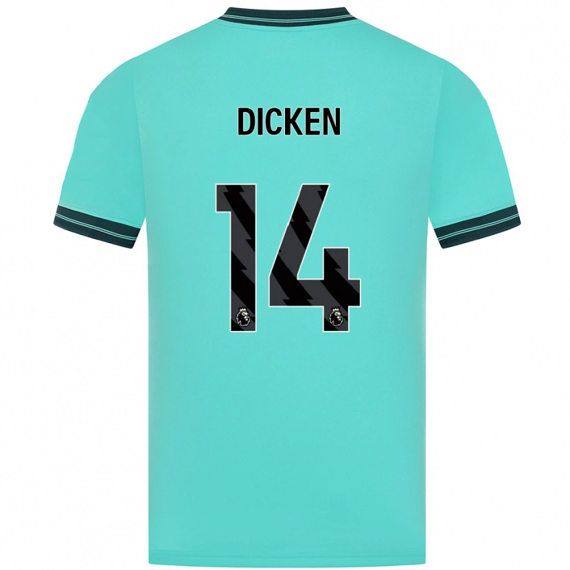 Danxen Barn Amy Dicken #14 Himmelsblå Grön Bortatröja Matchtröjor 2025/26 Tröjor T-Tröja