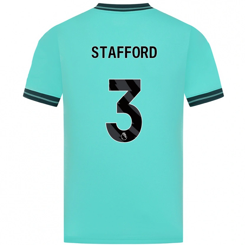 Danxen Barn Ollie Stafford #3 Himmelsblå Grön Bortatröja Matchtröjor 2025/26 Tröjor T-Tröja