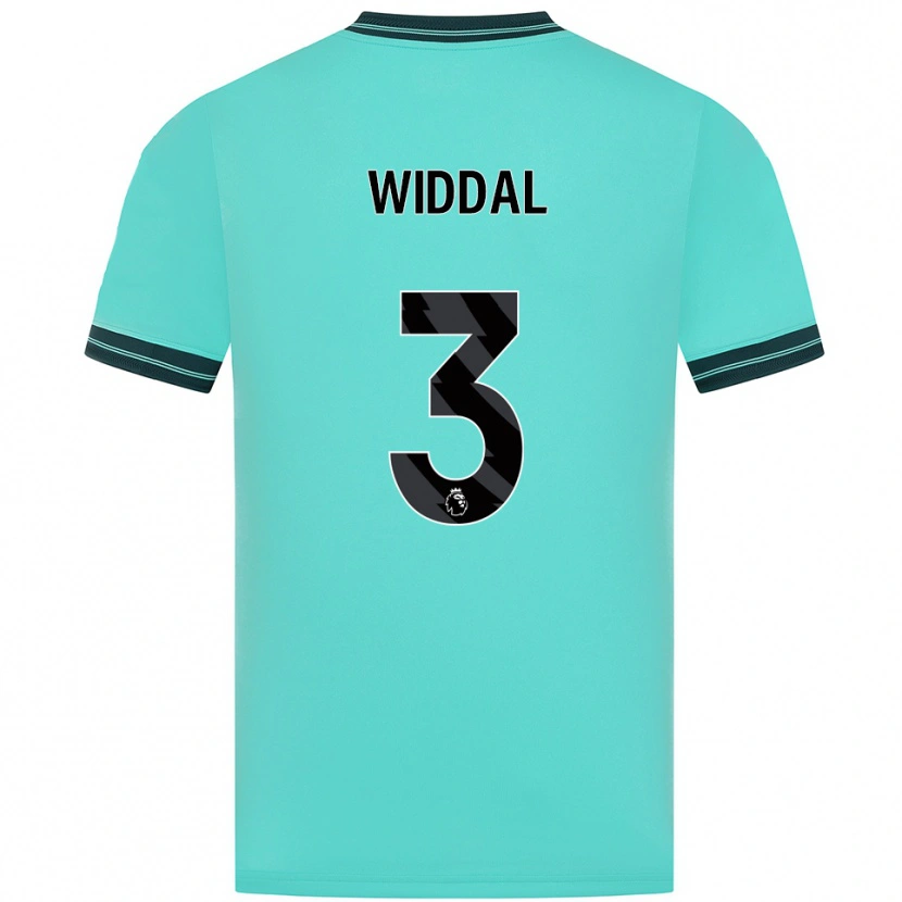 Danxen Barn Natalie Widdal #3 Himmelsblå Grön Bortatröja Matchtröjor 2025/26 Tröjor T-Tröja