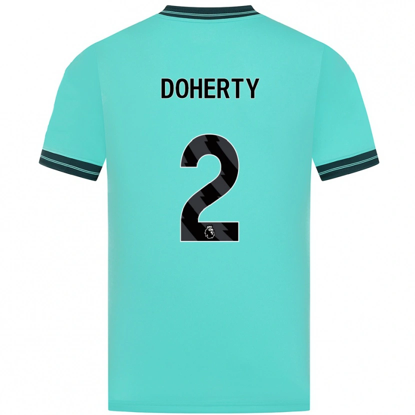 Danxen Barn Matt Doherty #2 Himmelsblå Grön Bortatröja Matchtröjor 2025/26 Tröjor T-Tröja