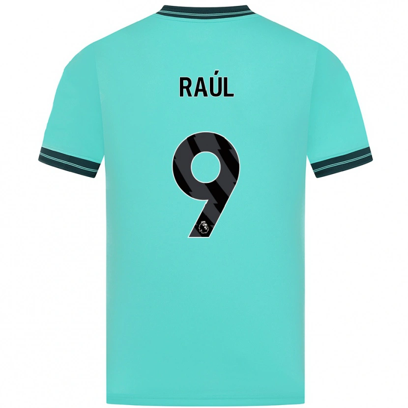 Danxen Barn Raul Jimenez #9 Himmelsblå Grön Bortatröja Matchtröjor 2025/26 Tröjor T-Tröja