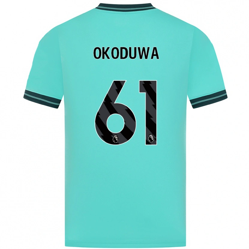 Danxen Barn Wesley Okoduwa #61 Himmelsblå Grön Bortatröja Matchtröjor 2025/26 Tröjor T-Tröja