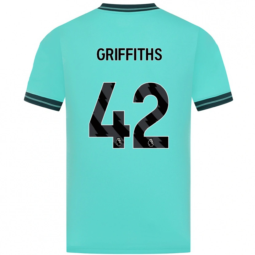Danxen Barn Harvey Griffiths #42 Himmelsblå Grön Bortatröja Matchtröjor 2025/26 Tröjor T-Tröja