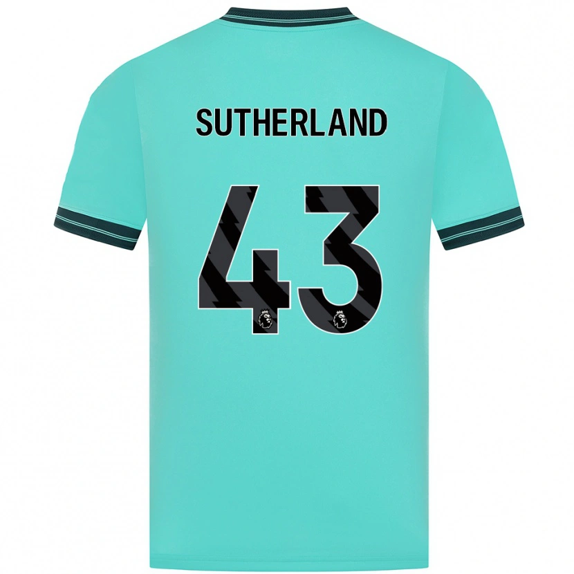 Danxen Barn Ethan Sutherland #43 Himmelsblå Grön Bortatröja Matchtröjor 2025/26 Tröjor T-Tröja
