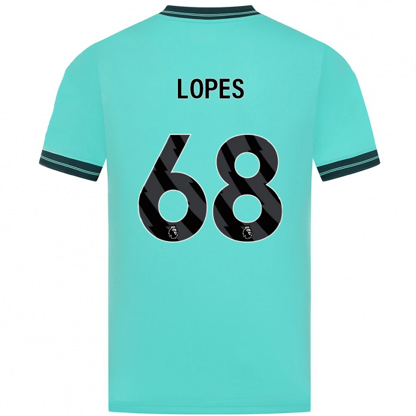 Danxen Barn Leo Lopes #68 Himmelsblå Grön Bortatröja Matchtröjor 2025/26 Tröjor T-Tröja