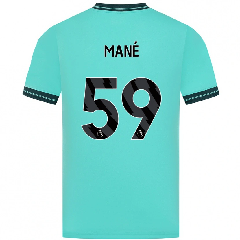 Danxen Barn Mateus Mané #59 Himmelsblå Grön Bortatröja Matchtröjor 2025/26 Tröjor T-Tröja