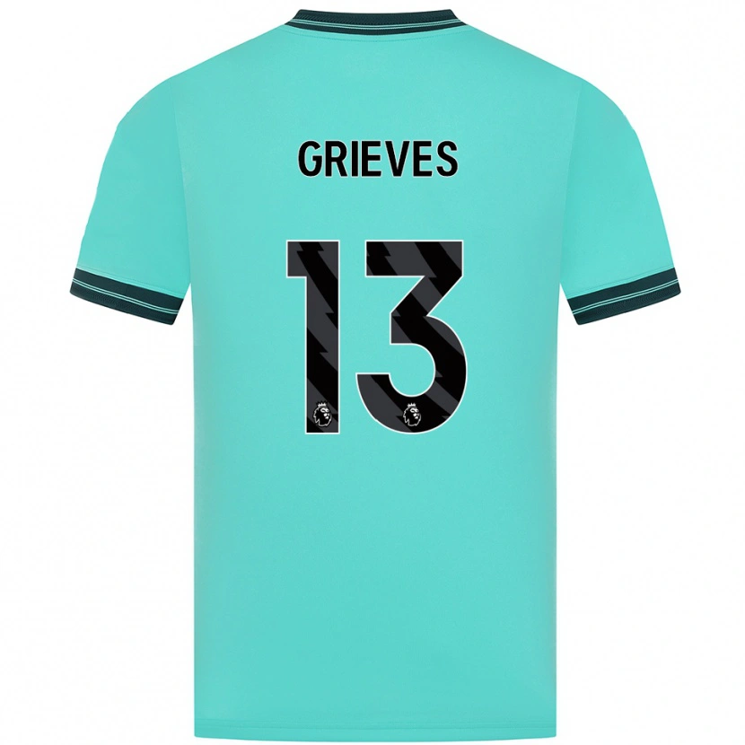 Danxen Barn Xander Grieves #13 Himmelsblå Grön Bortatröja Matchtröjor 2025/26 Tröjor T-Tröja