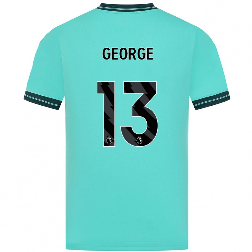 Danxen Barn Harry George #13 Himmelsblå Grön Bortatröja Matchtröjor 2025/26 Tröjor T-Tröja