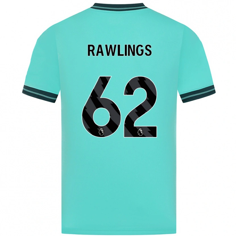 Danxen Barn Luke Rawlings #62 Himmelsblå Grön Bortatröja Matchtröjor 2025/26 Tröjor T-Tröja