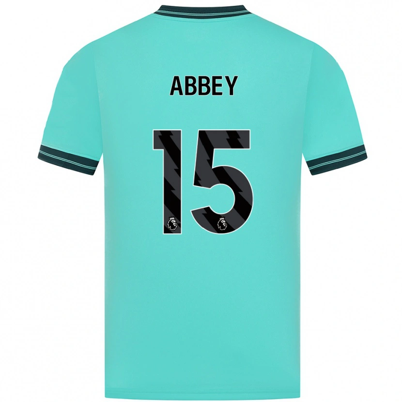 Danxen Barn Jerome Abbey #15 Himmelsblå Grön Bortatröja Matchtröjor 2025/26 Tröjor T-Tröja