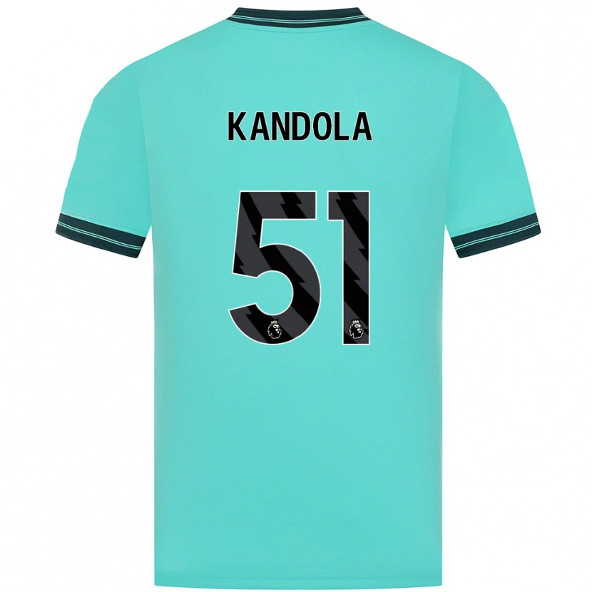 Danxen Barn Kam Kandola #51 Himmelsblå Grön Bortatröja Matchtröjor 2025/26 Tröjor T-Tröja