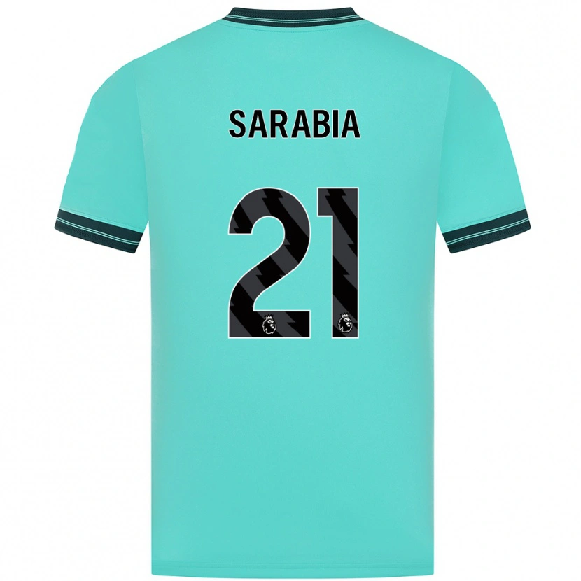 Danxen Barn Pablo Sarabia #21 Himmelsblå Grön Bortatröja Matchtröjor 2025/26 Tröjor T-Tröja