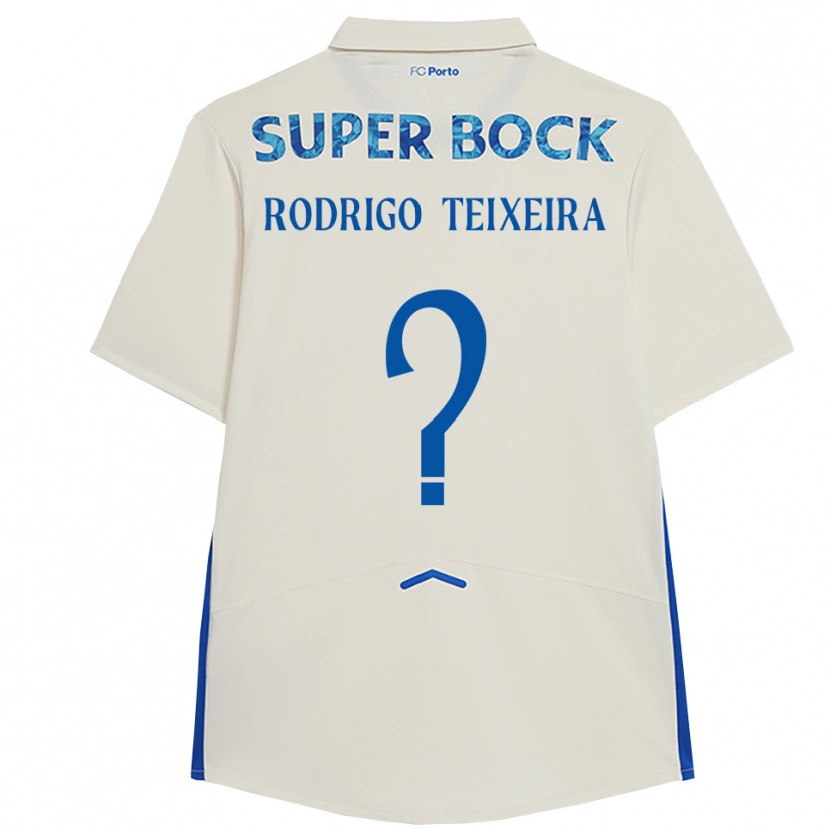Danxen Barn Rodrigo Teixeira #0 Vit Blå Tredjesatsen Matchtröjor 2025/26 Tröjor T-Tröja