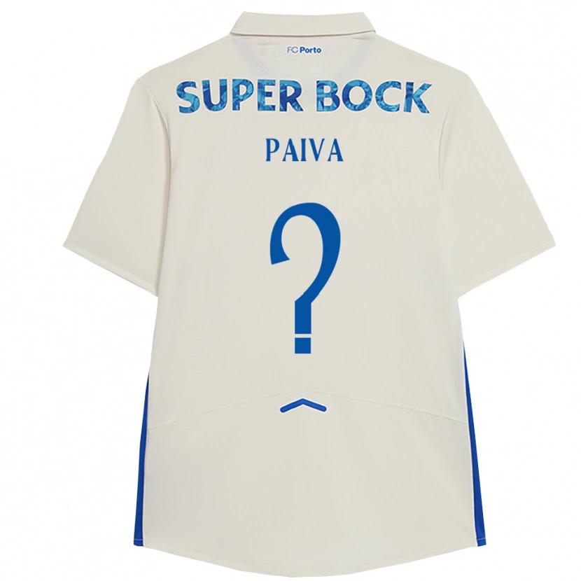 Danxen Barn Gonçalo Paiva #0 Vit Blå Tredjesatsen Matchtröjor 2025/26 Tröjor T-Tröja
