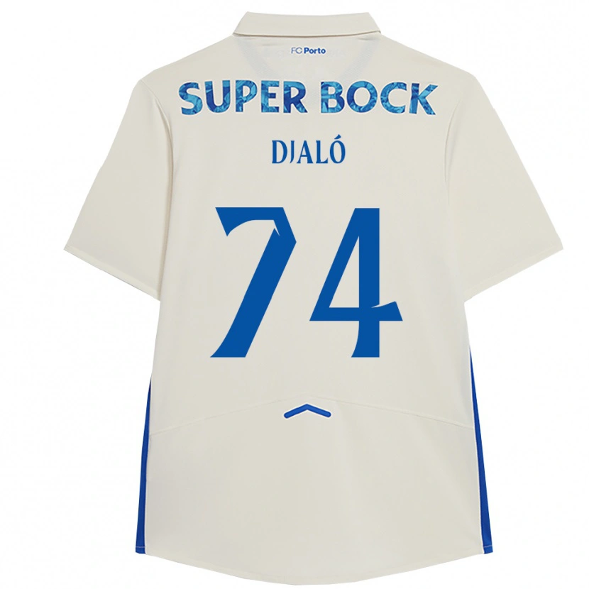 Danxen Barn Ussumane Djaló #74 Vit Blå Tredjesatsen Matchtröjor 2025/26 Tröjor T-Tröja