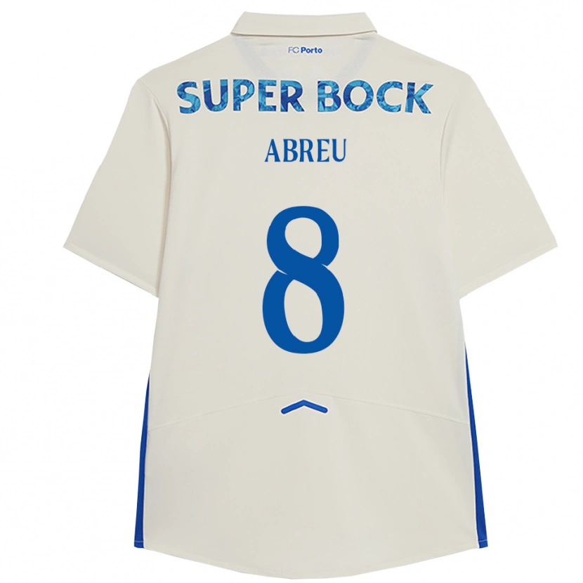 Danxen Barn João Abreu #8 Vit Blå Tredjesatsen Matchtröjor 2025/26 Tröjor T-Tröja
