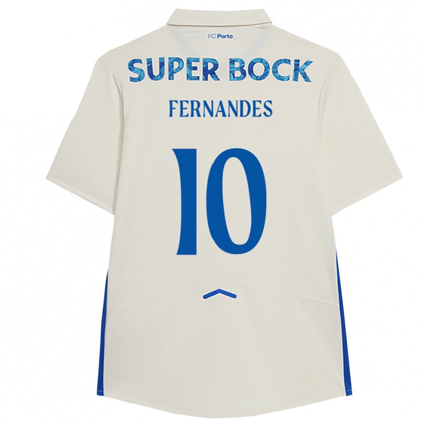 Danxen Barn Francisco Fernandes #10 Vit Blå Tredjesatsen Matchtröjor 2025/26 Tröjor T-Tröja