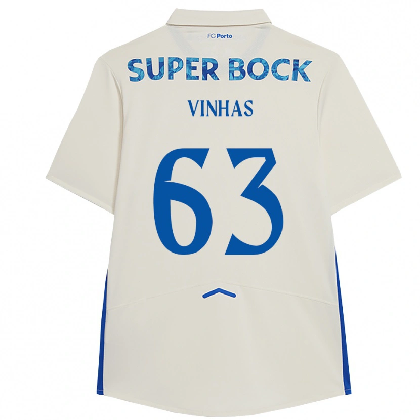 Danxen Barn David Vinhas #63 Vit Blå Tredjesatsen Matchtröjor 2025/26 Tröjor T-Tröja