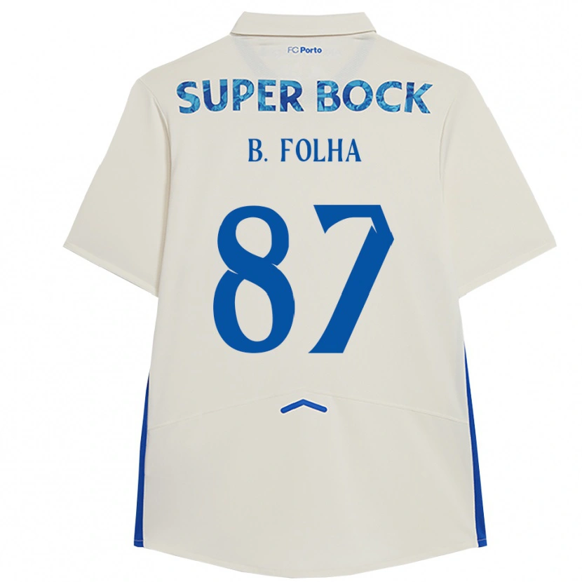 Danxen Barn Bernardo Folha #87 Vit Blå Tredjesatsen Matchtröjor 2025/26 Tröjor T-Tröja