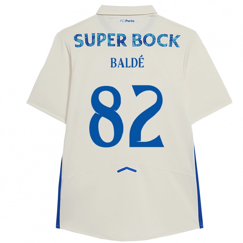 Danxen Barn Alfa Baldé #82 Vit Blå Tredjesatsen Matchtröjor 2025/26 Tröjor T-Tröja