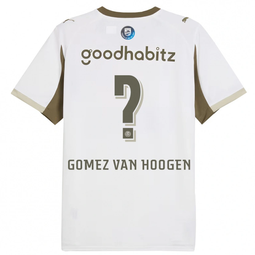 Danxen Barn Samuel Gomez Van Hoogen #0 Vit Grå Tredjesatsen Matchtröjor 2025/26 Tröjor T-Tröja