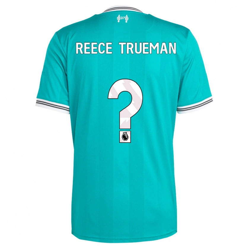 Danxen Barn Reece Trueman #0 Grön Vit Tredjesatsen Matchtröjor 2025/26 Tröjor T-Tröja