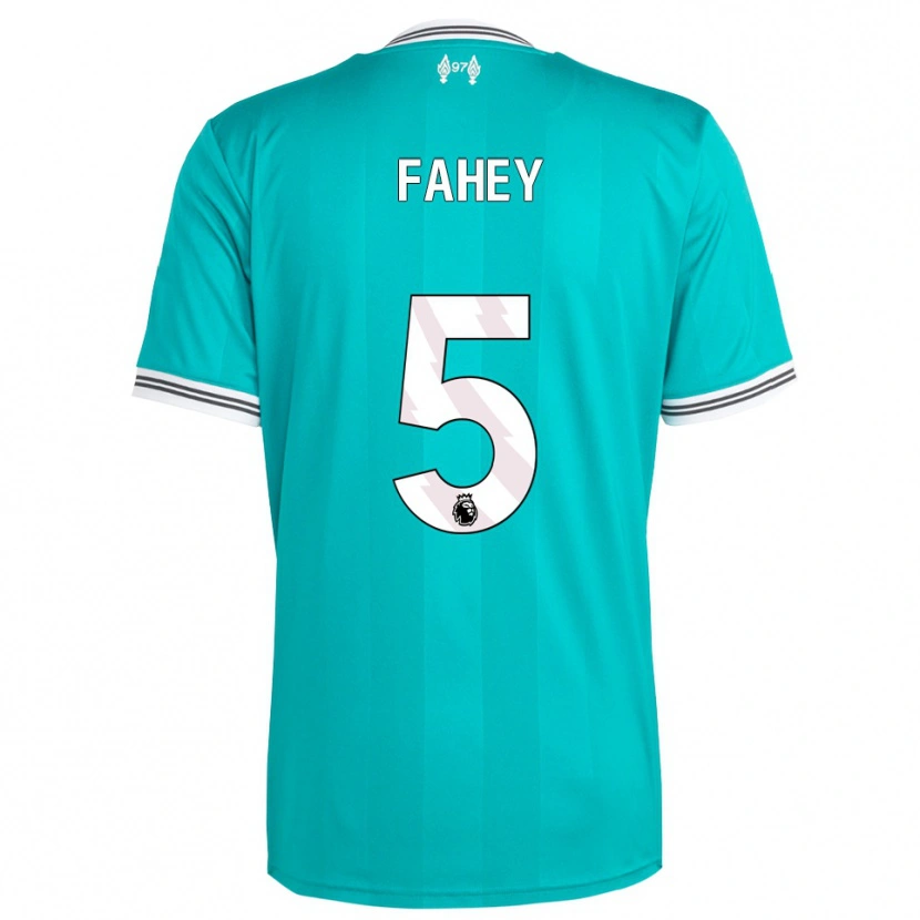 Danxen Barn Niamh Fahey #5 Grön Vit Tredjesatsen Matchtröjor 2025/26 Tröjor T-Tröja