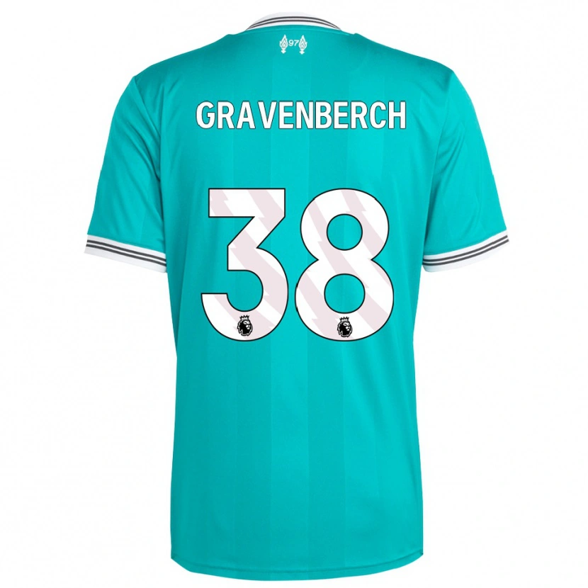 Danxen Barn Ryan Gravenberch #38 Grön Vit Tredjesatsen Matchtröjor 2025/26 Tröjor T-Tröja