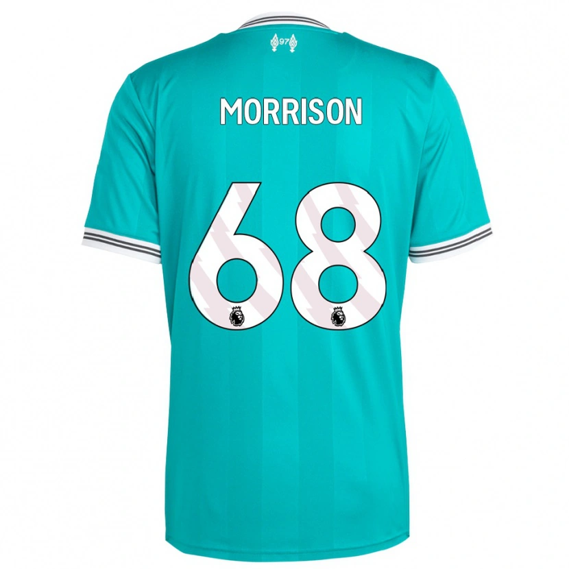Danxen Barn Kieran Morrison #68 Grön Vit Tredjesatsen Matchtröjor 2025/26 Tröjor T-Tröja