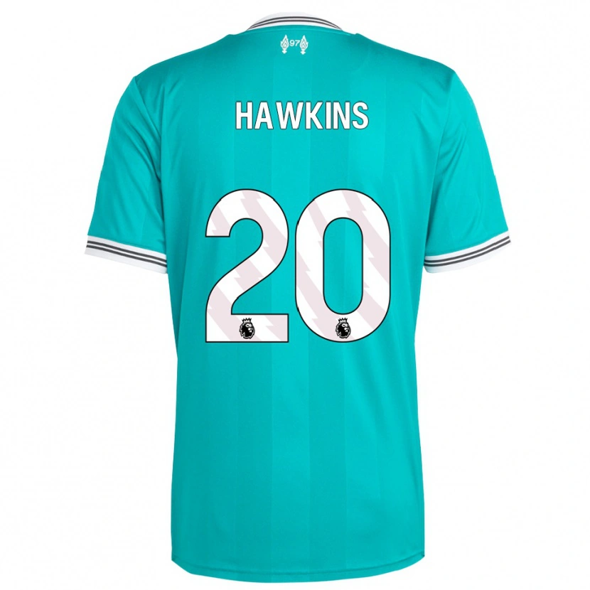 Danxen Barn Max Hawkins #20 Grön Vit Tredjesatsen Matchtröjor 2025/26 Tröjor T-Tröja