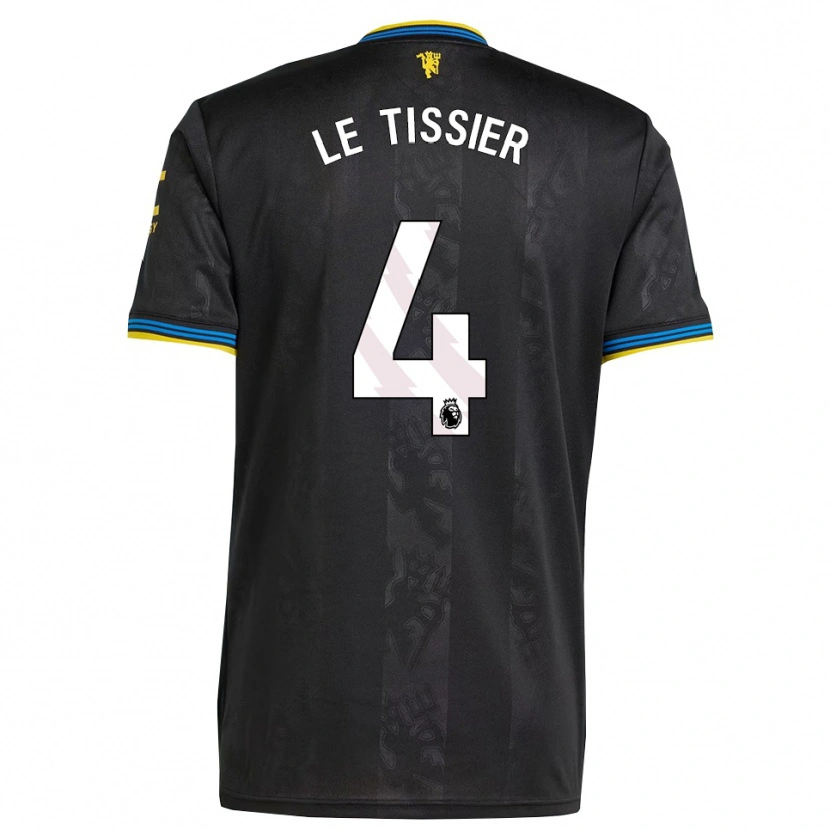 Danxen Barn Maya Le Tissier #4 Svart Gul Blå Tredjesatsen Matchtröjor 2025/26 Tröjor T-Tröja