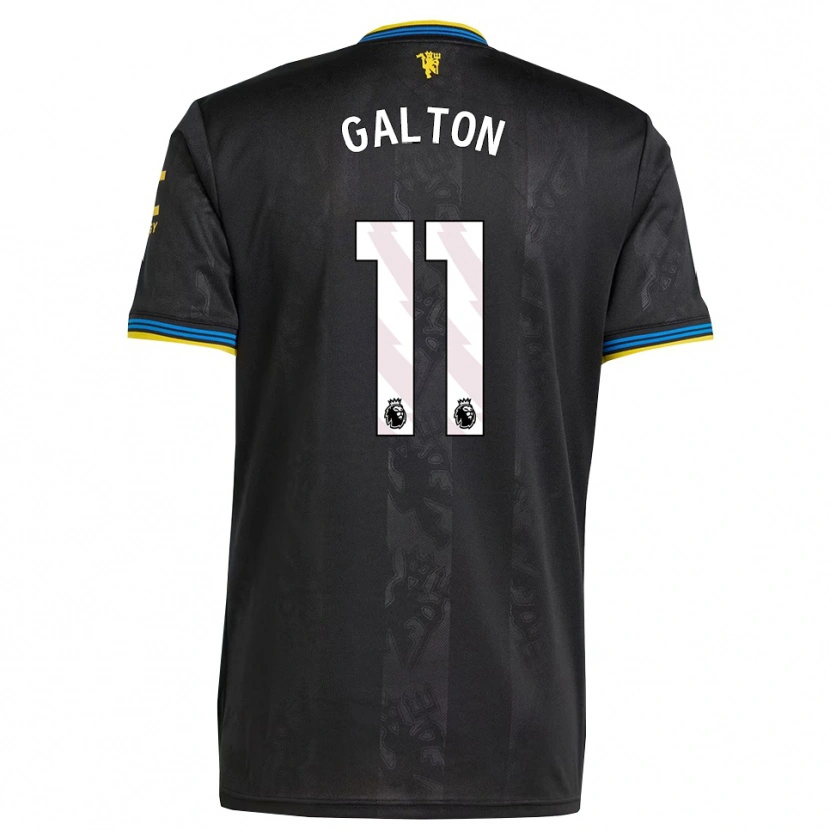 Danxen Barn Leah Galton #11 Svart Gul Blå Tredjesatsen Matchtröjor 2025/26 Tröjor T-Tröja