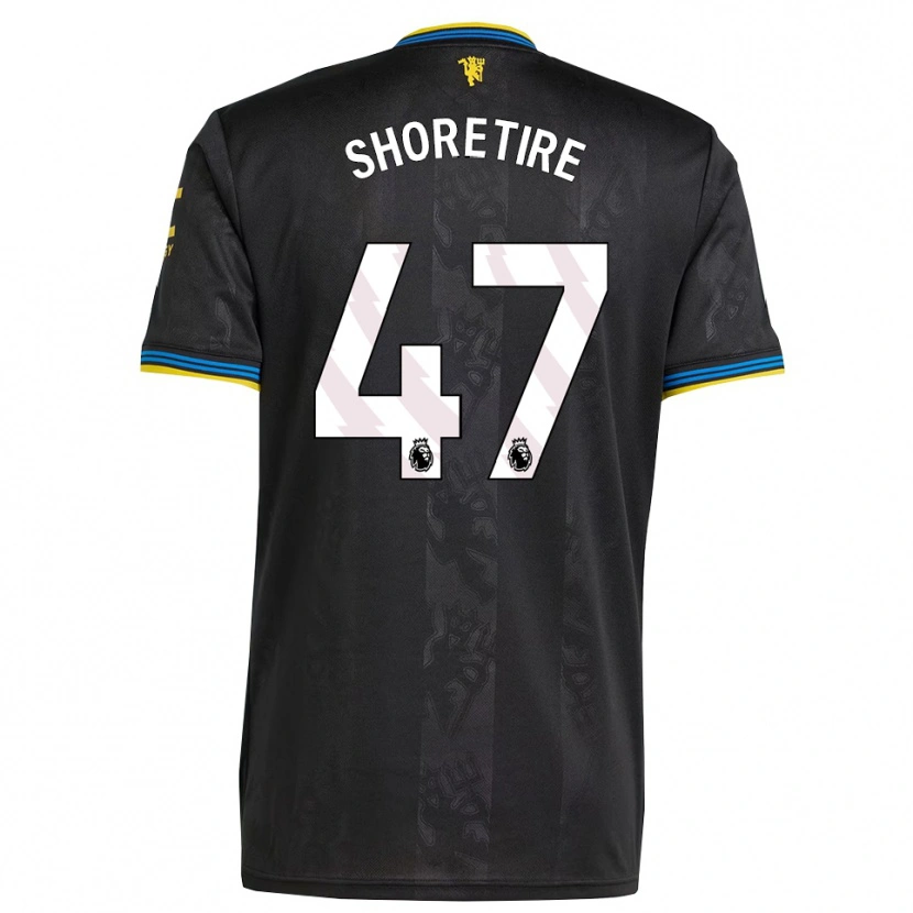 Danxen Barn Shola Shoretire #47 Svart Gul Blå Tredjesatsen Matchtröjor 2025/26 Tröjor T-Tröja