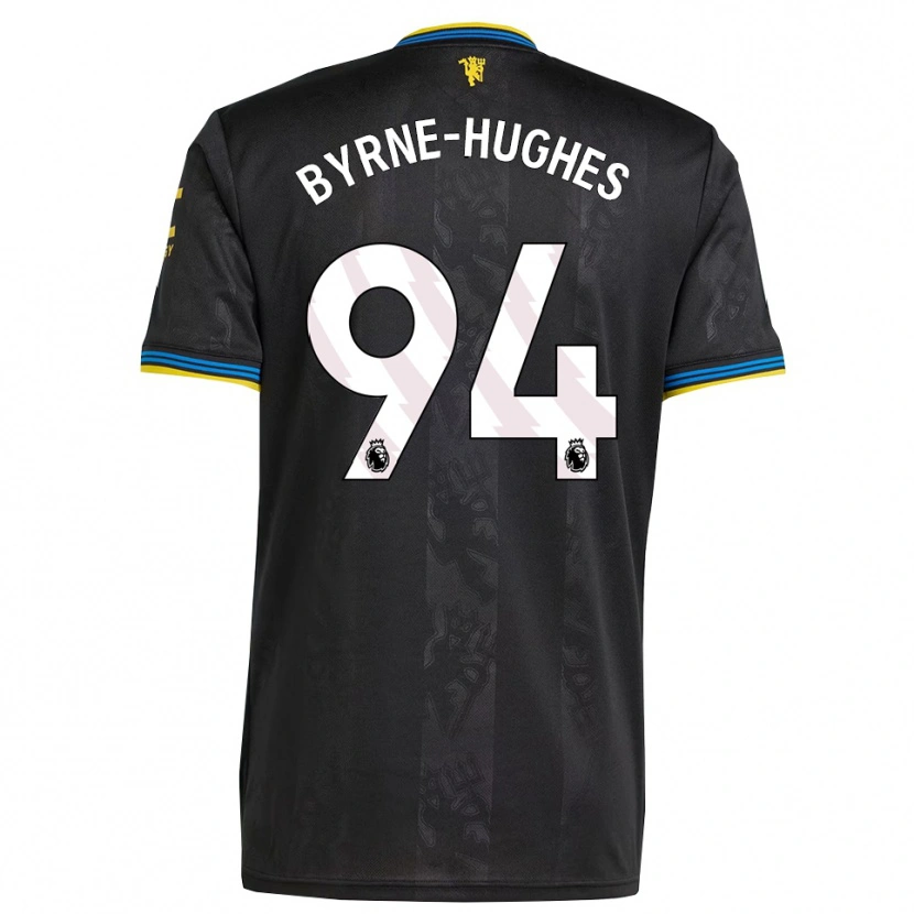 Danxen Barn Cameron Byrne-Hughes #94 Svart Gul Blå Tredjesatsen Matchtröjor 2025/26 Tröjor T-Tröja