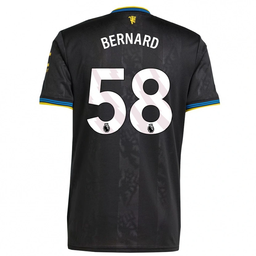 Danxen Barn Bernard #58 Svart Gul Blå Tredjesatsen Matchtröjor 2025/26 Tröjor T-Tröja