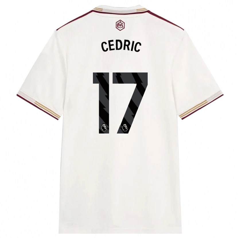 Danxen Barn Cedric Soares #17 Benvit Vinröd Tredjesatsen Matchtröjor 2025/26 Tröjor T-Tröja